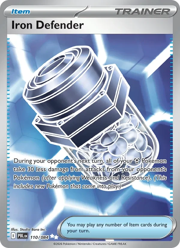 Iron Defender 110/84 Pitch Black Pokémon card