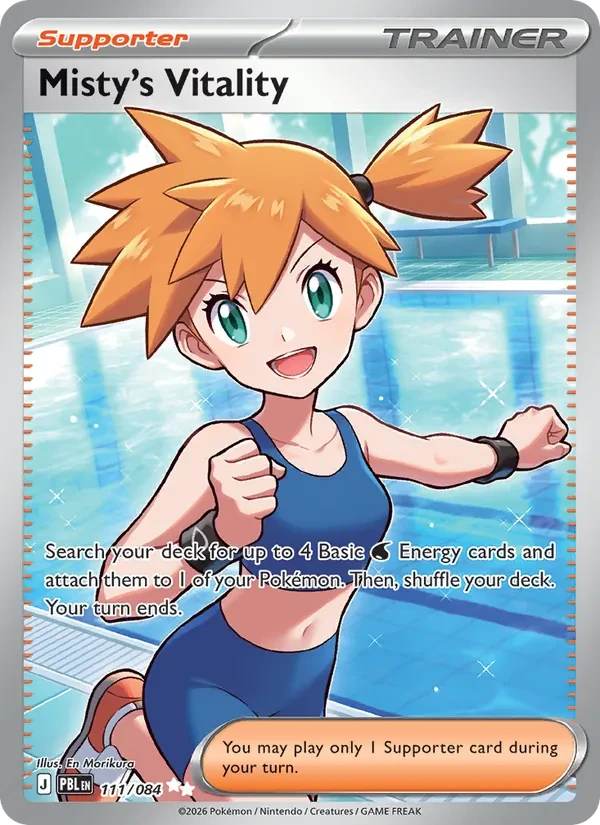 Misty's Vitality 111/84 Pitch Black Pokémon card
