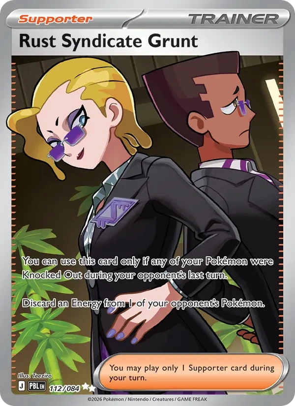 Rust Syndicate Grunt 112/84 Pitch Black Pokémon card