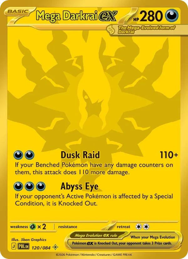 Mega Darkrai ex 120/84 Pitch Black Pokémon Karte