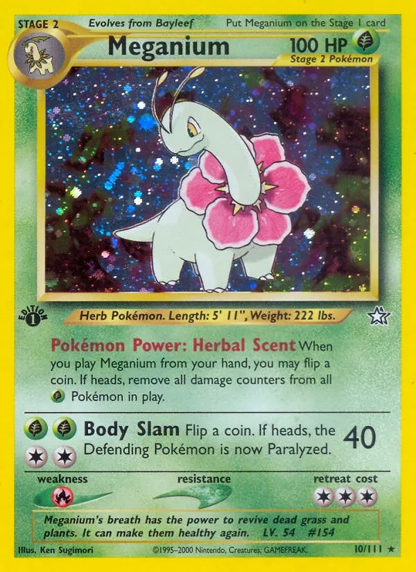 Meganium 10/111 Neo Genesis Pokémon Karte