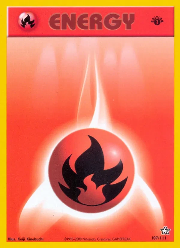 Fire Energy 107/111 Neo Genesis Pokémon card
