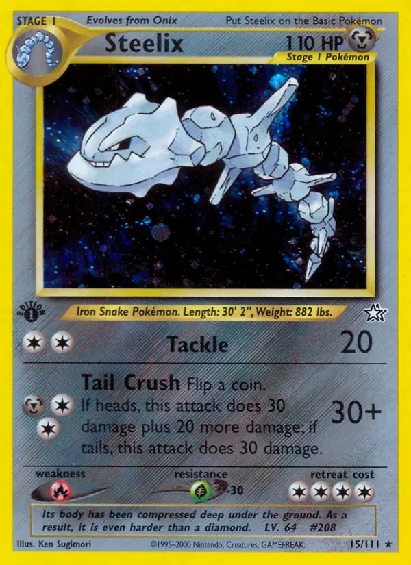 Steelix 15/111 Neo Genesis Pokémon card