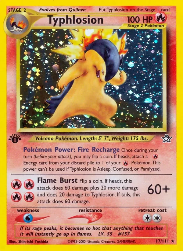 Typhlosion 17/111 Neo Genesis Pokémon card