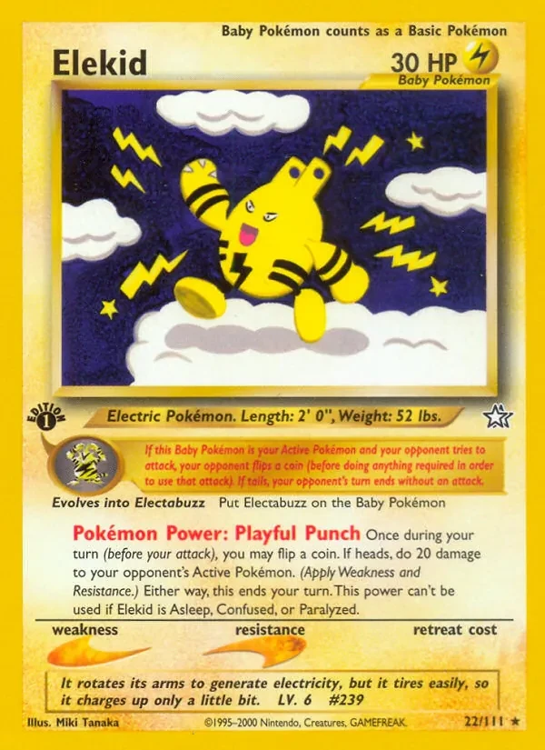 Elekid 22/111 Neo Genesis Pokémon card