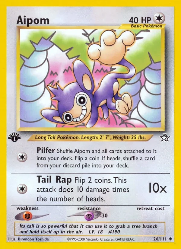 Aipom 26/111 Neo Genesis Pokémon card