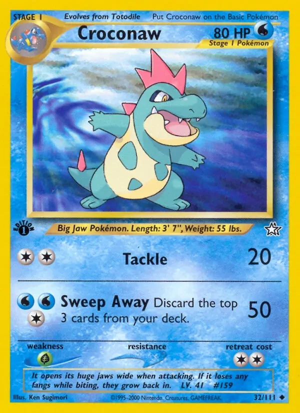Croconaw 32/111 Neo Genesis Pokémon card