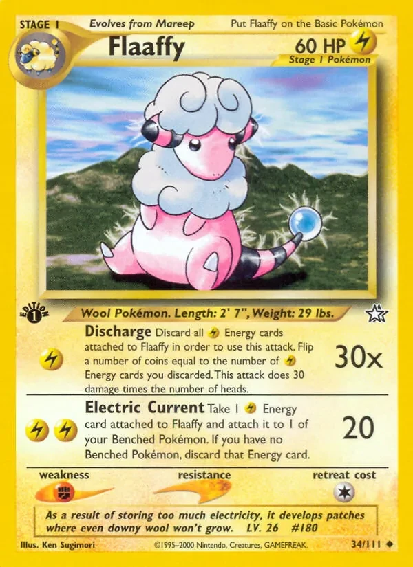 Flaaffy 34/111 Neo Genesis Pokémon card