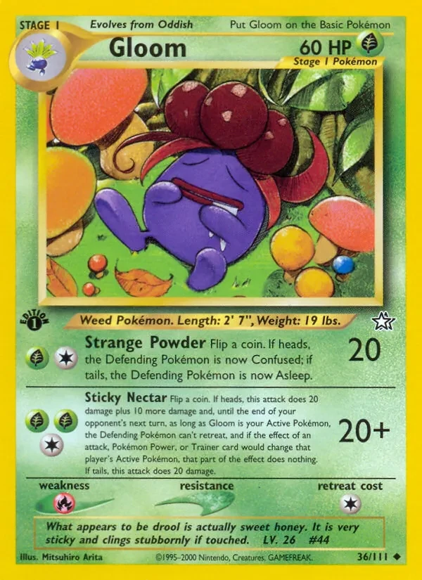 Gloom 36/111 Neo Genesis Pokémon card