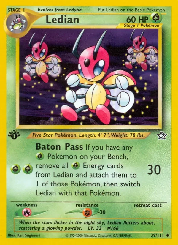 Ledian 39/111 Neo Genesis Pokémon card