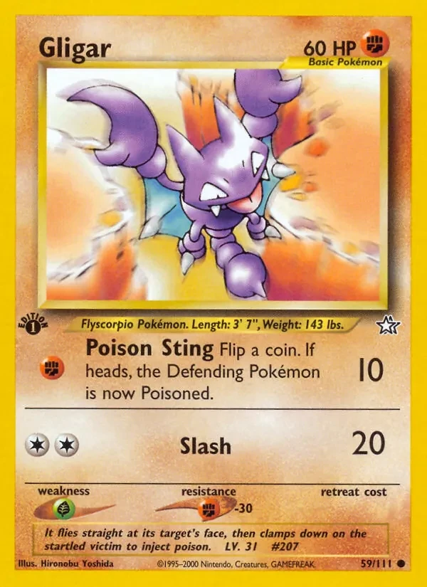 Gligar 59/111 Neo Genesis Pokémon card