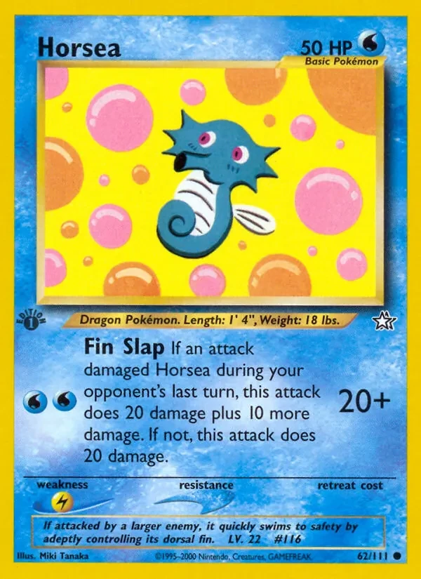 Horsea 62/111 Neo Genesis Pokémon card