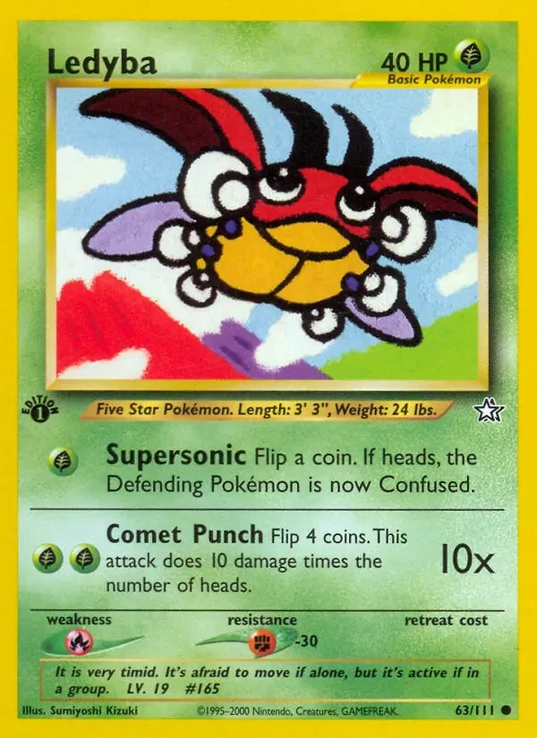 Ledyba 63/111 Neo Genesis Pokémon card