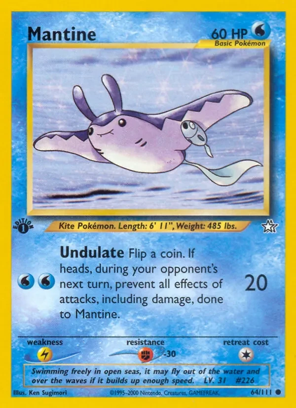 Mantine 64/111 Neo Genesis Pokémon Karte