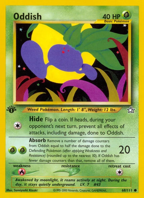Oddish 68/111 Neo Genesis Pokémon card