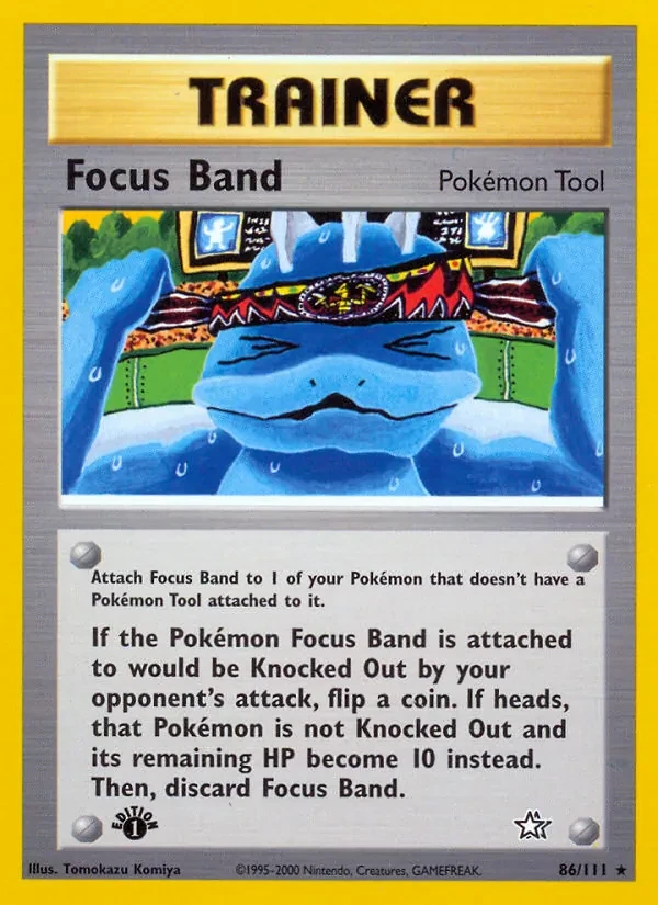 Focus Band 86/111 Neo Genesis Pokémon card