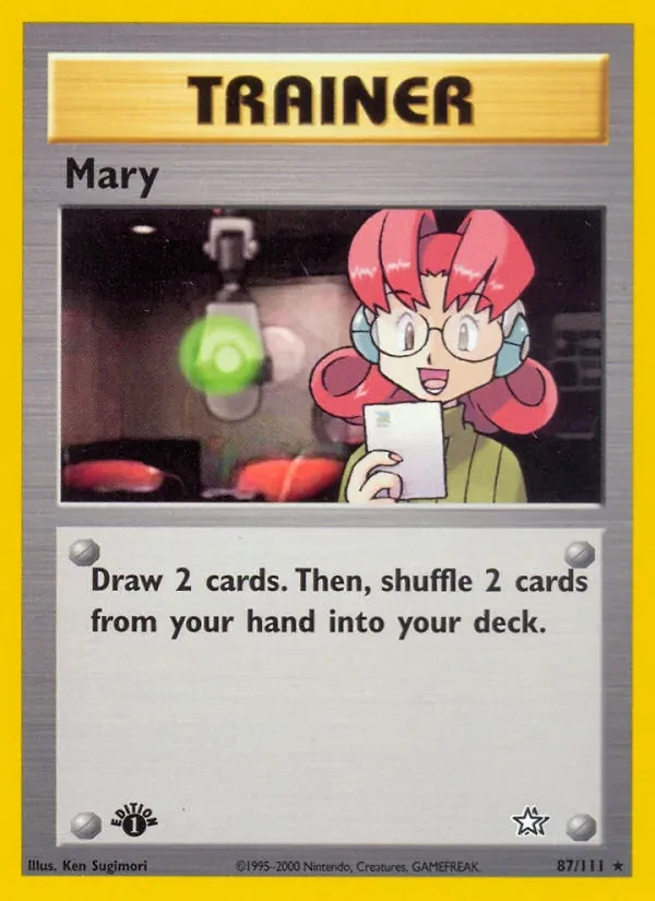 Mary 87/111 Neo Genesis Pokémon card