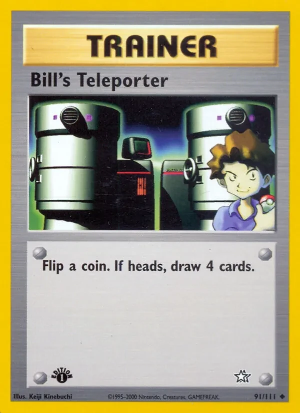 Bill's Teleporter 91/111 Neo Genesis Pokémon card