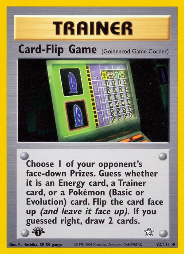 Card-Flip Game 92/111 Neo Genesis Pokémon card