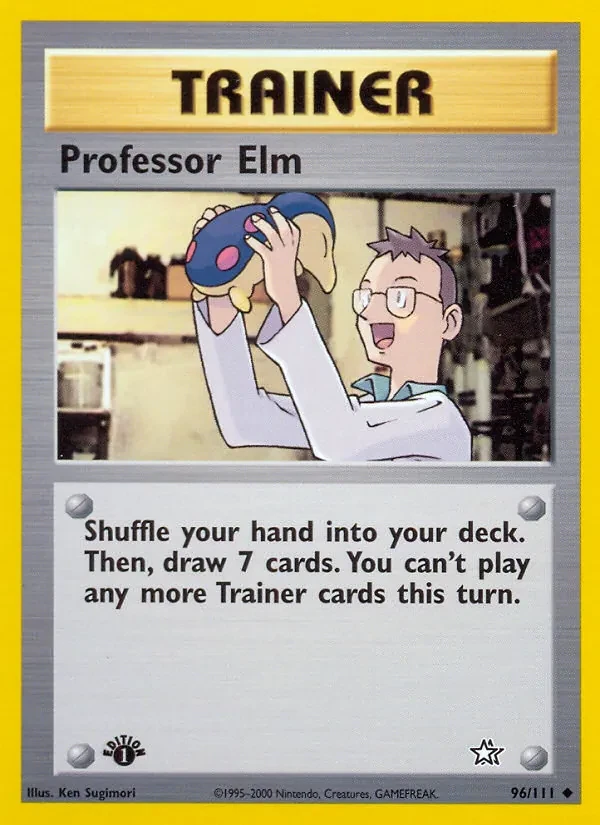 Professor Elm 96/111 Neo Genesis Pokémon card