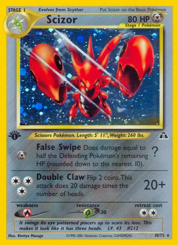 Scizor 10/75 Neo Discovery Pokémon card