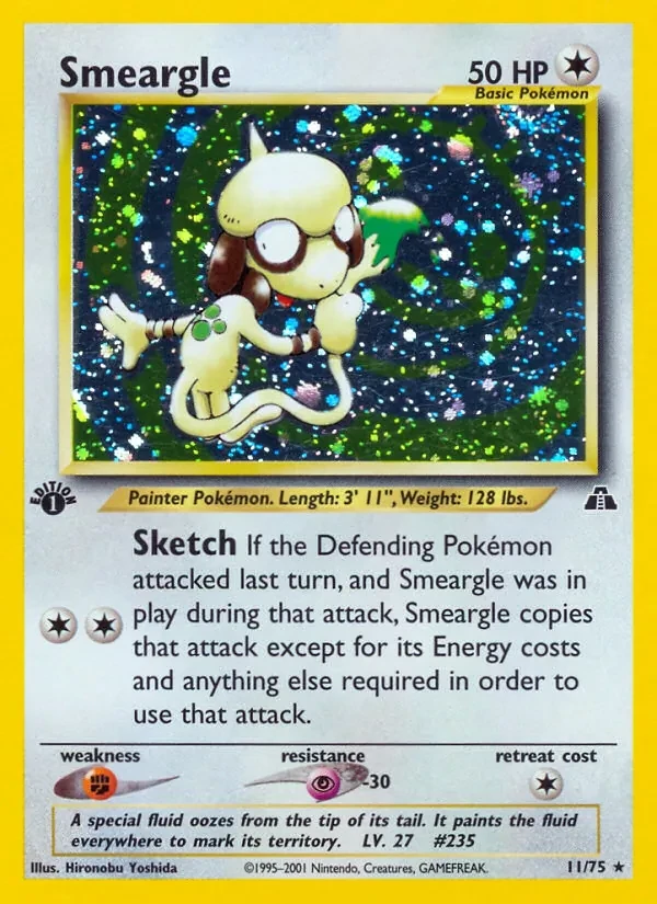 Smeargle 11/75 Neo Discovery Pokémon Karte