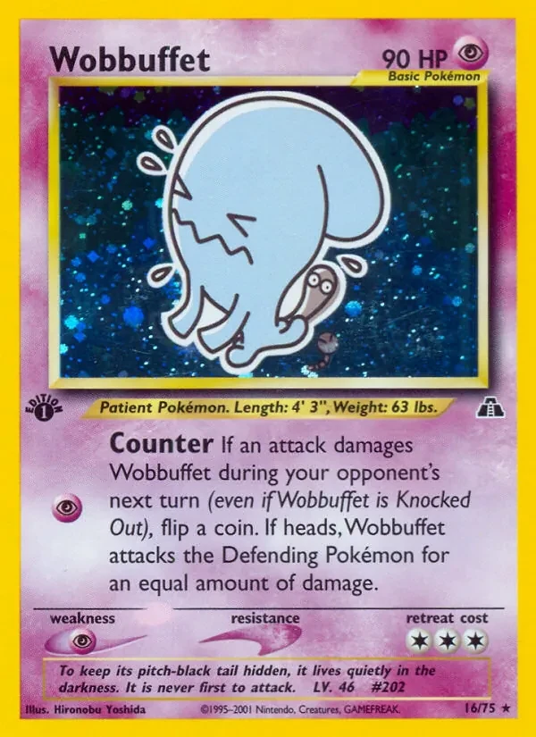 Wobbuffet 16/75 Neo Discovery Pokémon card