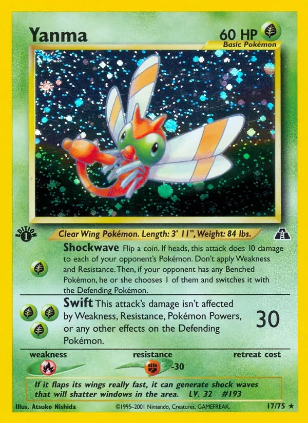 Yanma 17/75 Neo Discovery Pokémon card
