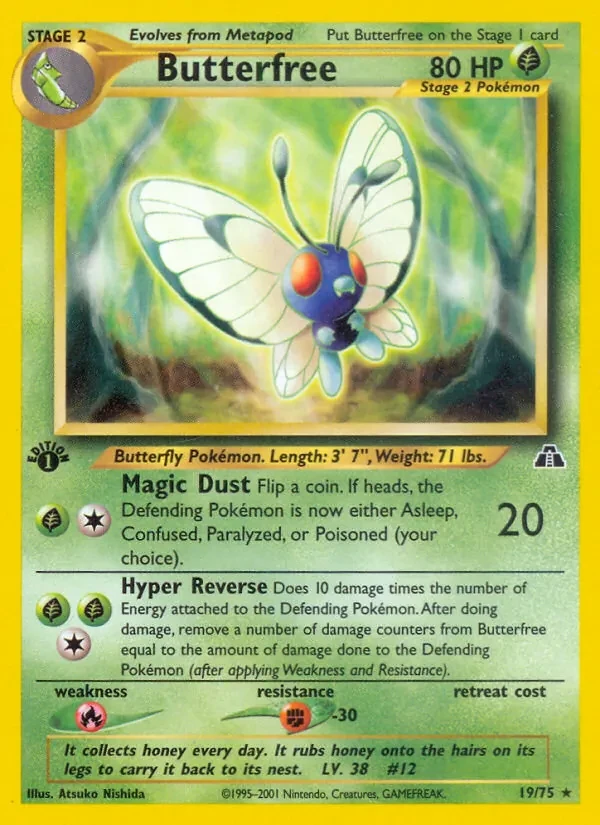 Butterfree 19/75 Neo Discovery Pokémon card