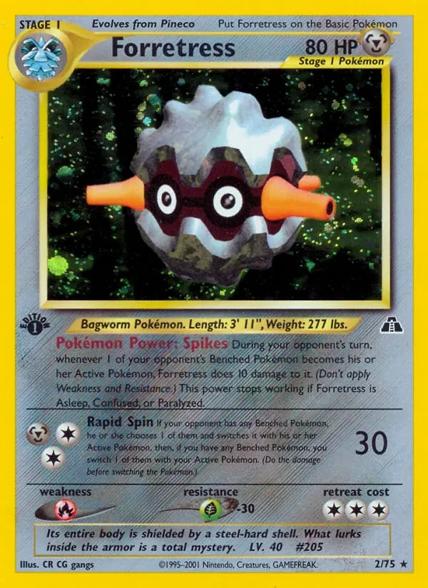 Forretress 2/75 Neo Discovery Pokémon Karte