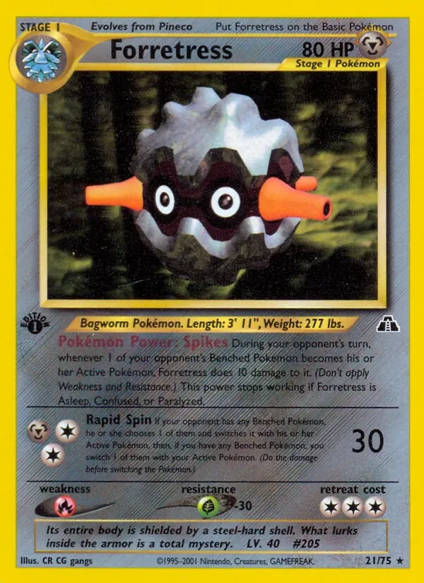 Forretress 21/75 Neo Discovery Pokémon card