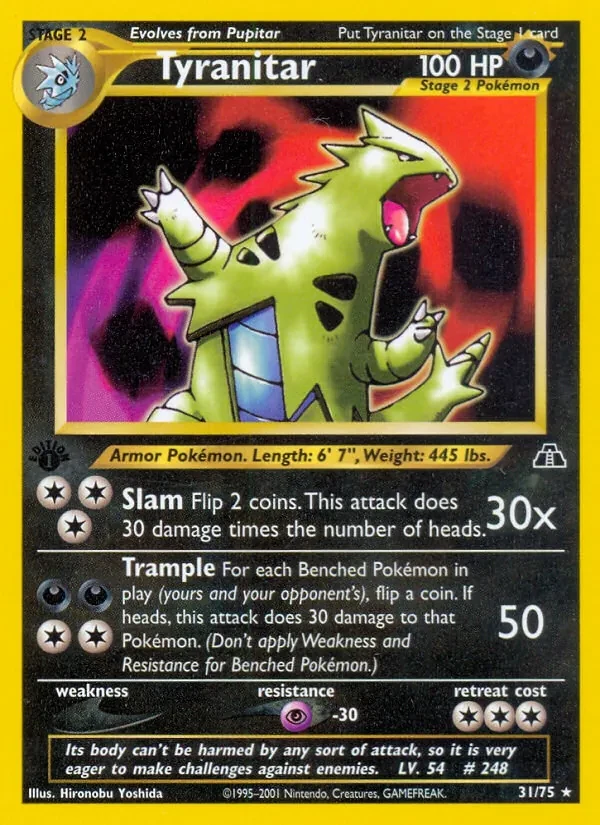 Tyranitar 31/75 Neo Discovery Pokémon card
