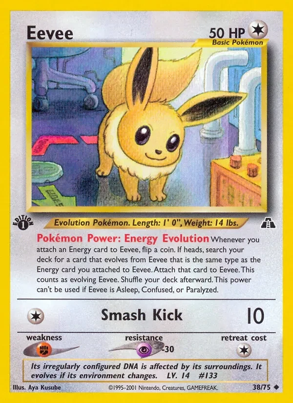 Eevee 38/75 Neo Discovery Pokémon card