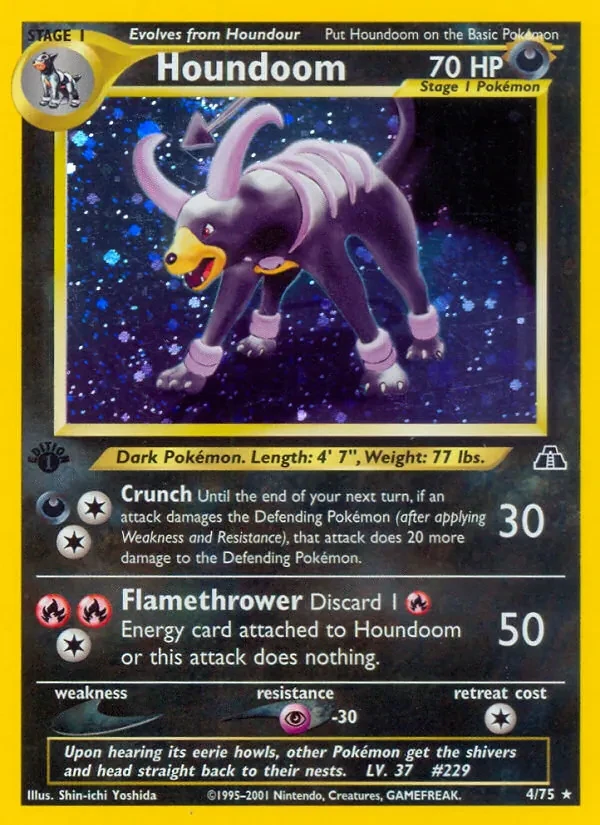 Houndoom 4/75 Neo Discovery Pokémon card