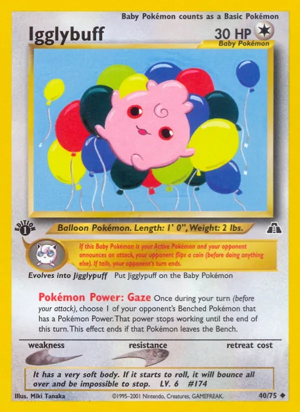 Igglybuff 40/75 Neo Discovery Pokémon Karte