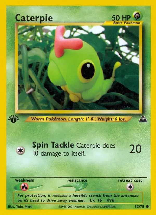 Caterpie 53/75 Neo Discovery Pokémon card