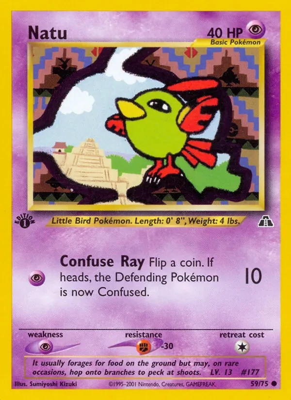 Natu 59/75 Neo Discovery Pokémon card