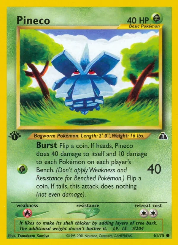Pineco 61/75 Neo Discovery Pokémon card