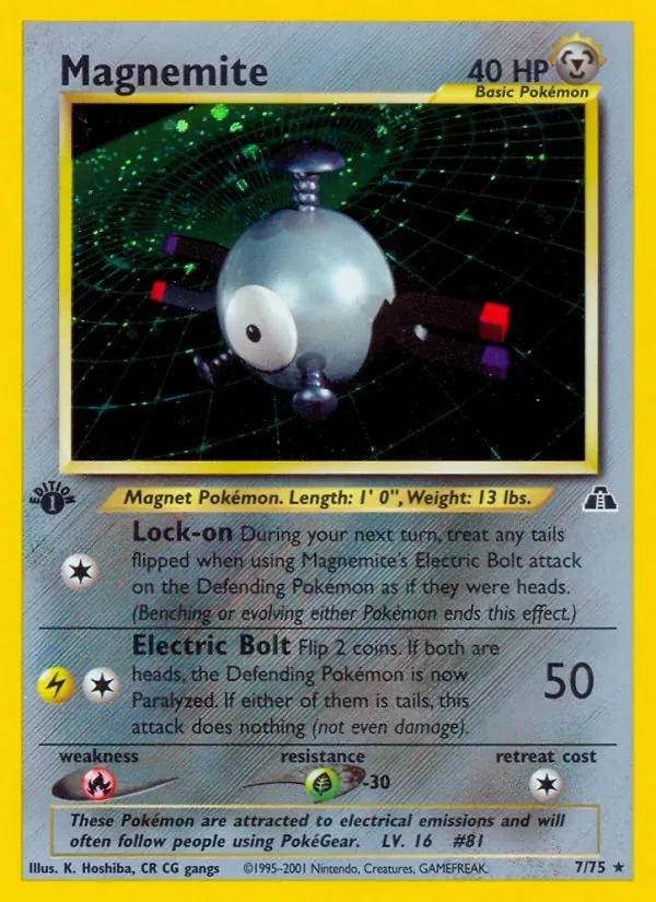 Magnemite 7/75 Neo Discovery Pokémon card