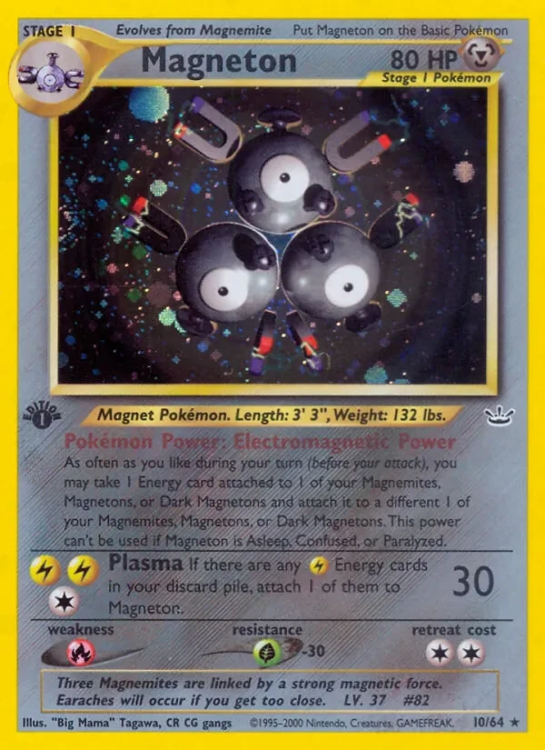 Magneton 10/64 Neo Revelation Pokémon card