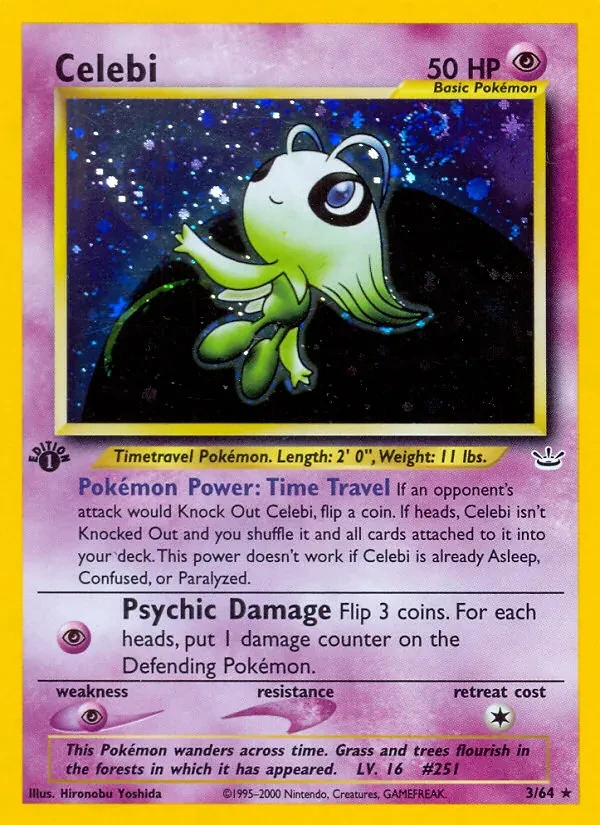 Celebi 3/64 Neo Revelation Pokémon card
