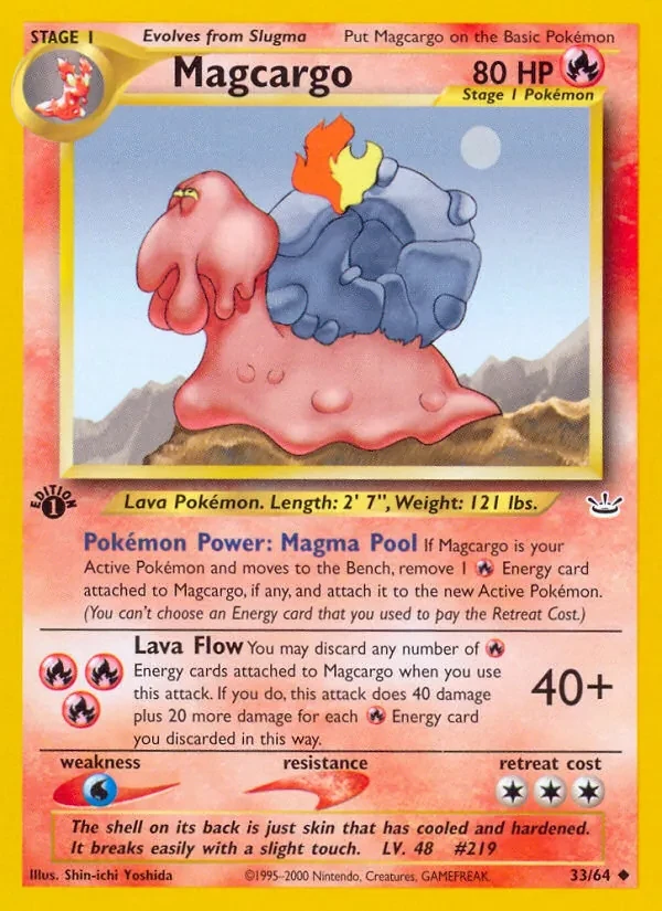 Magcargo 33/64 Neo Revelation Pokémon card