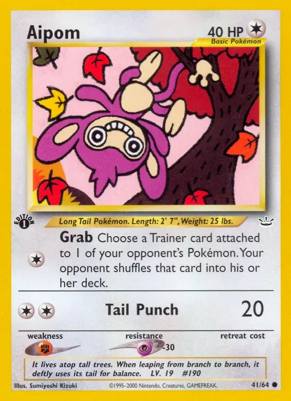 Aipom 41/64 Neo Revelation Pokémon card
