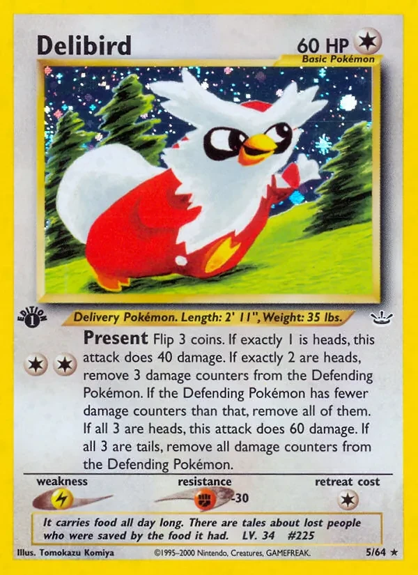 Delibird 5/64 Neo Revelation Pokémon card