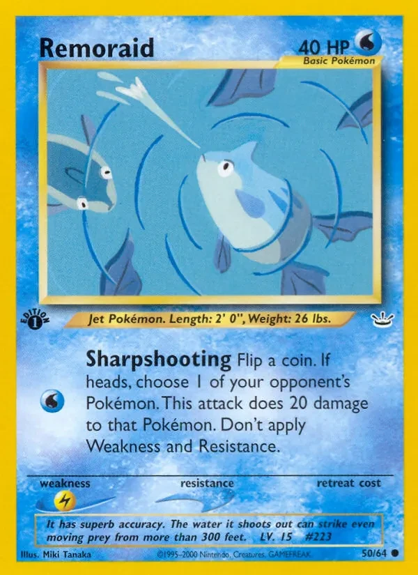 Remoraid 50/64 Neo Revelation Pokémon card