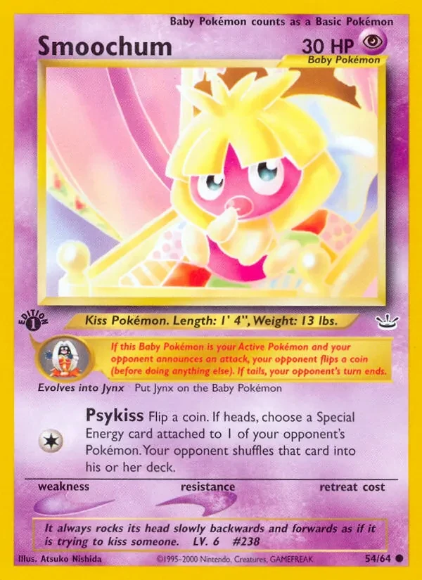 Smoochum 54/64 Neo Revelation Pokémon card