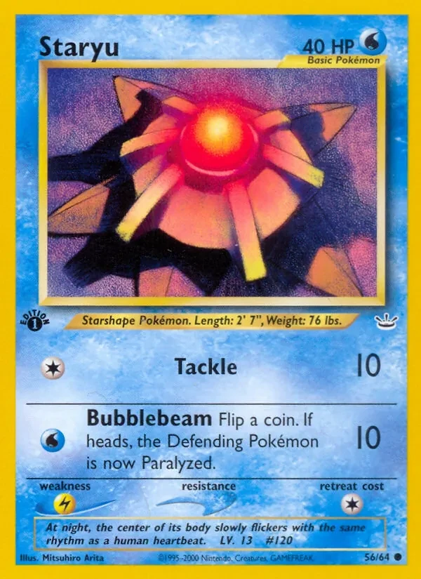 Staryu 56/64 Neo Revelation Pokémon card