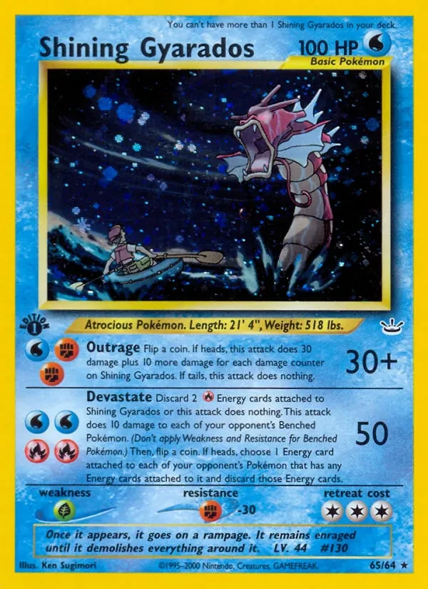 Shining Gyarados 65/64 Neo Revelation Pokémon card
