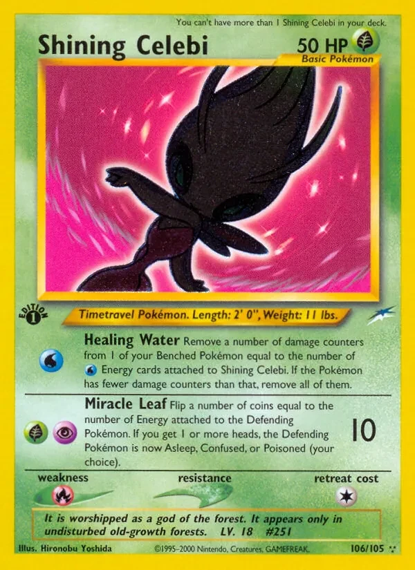 Shining Celebi 106/105 Neo Destiny Pokémon Karte