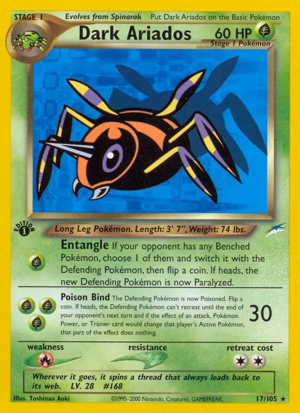 Dark Ariados 17/105 Neo Destiny Pokémon Karte